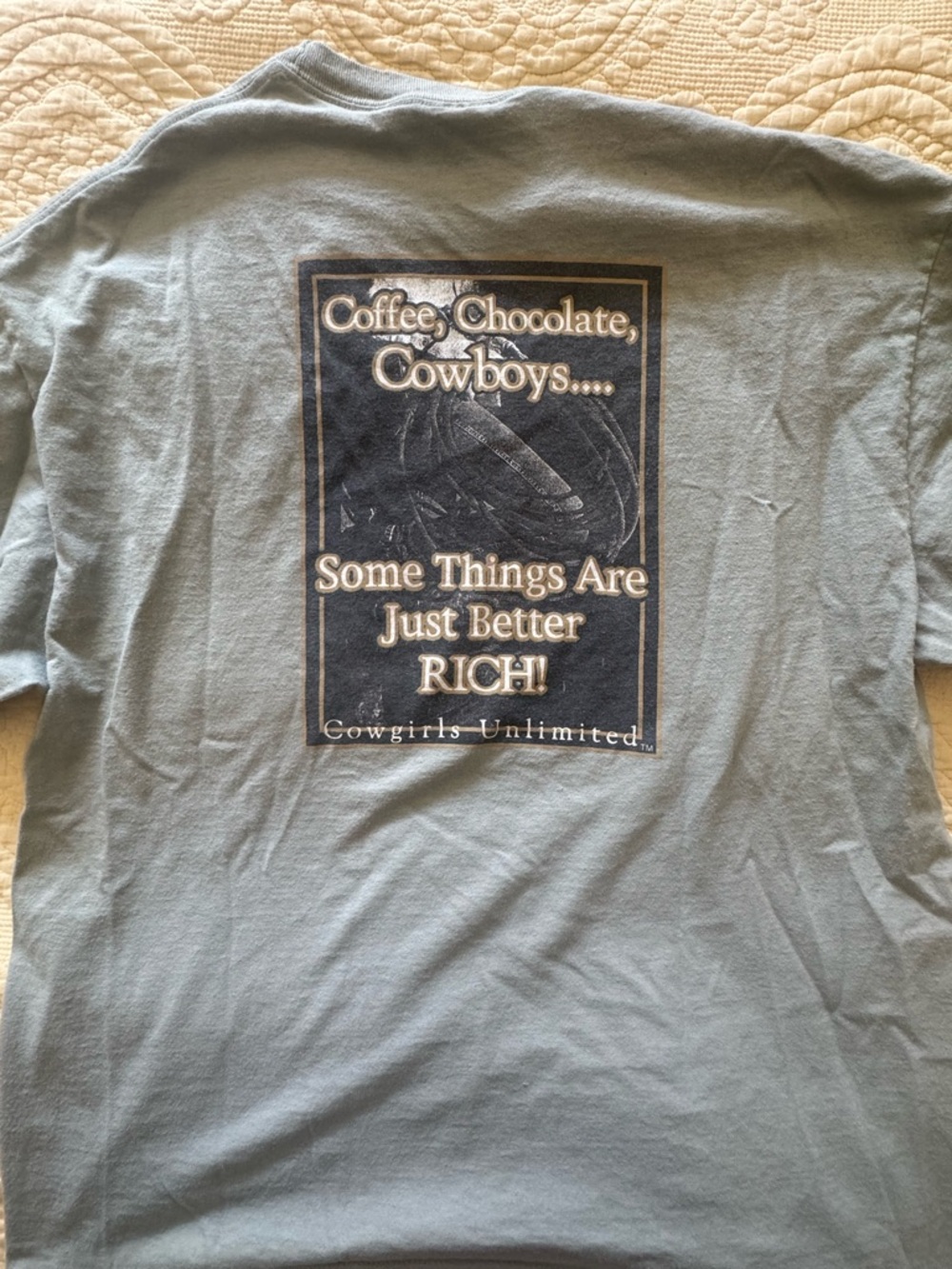 Cowgirl TShirt Port and Company Womens Short-Sleeve Tee in Light Sage